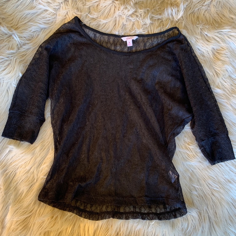Transparent Lacey long sleeve.